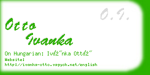 otto ivanka business card